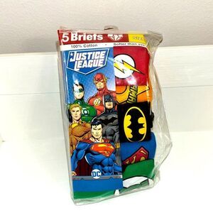 DC Justice League Boys Briefs 8 (5 Pack) Underwear Batman Flash Superman Aquaman